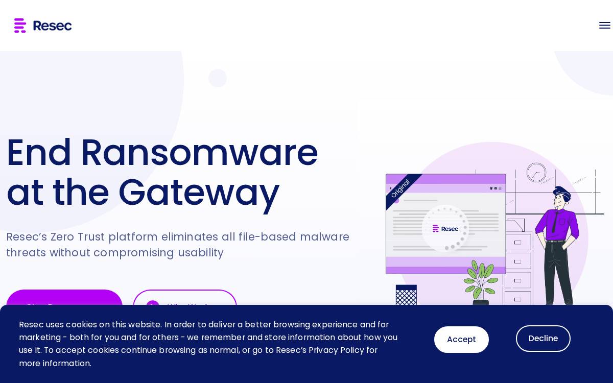 ReSec Technologies website preview