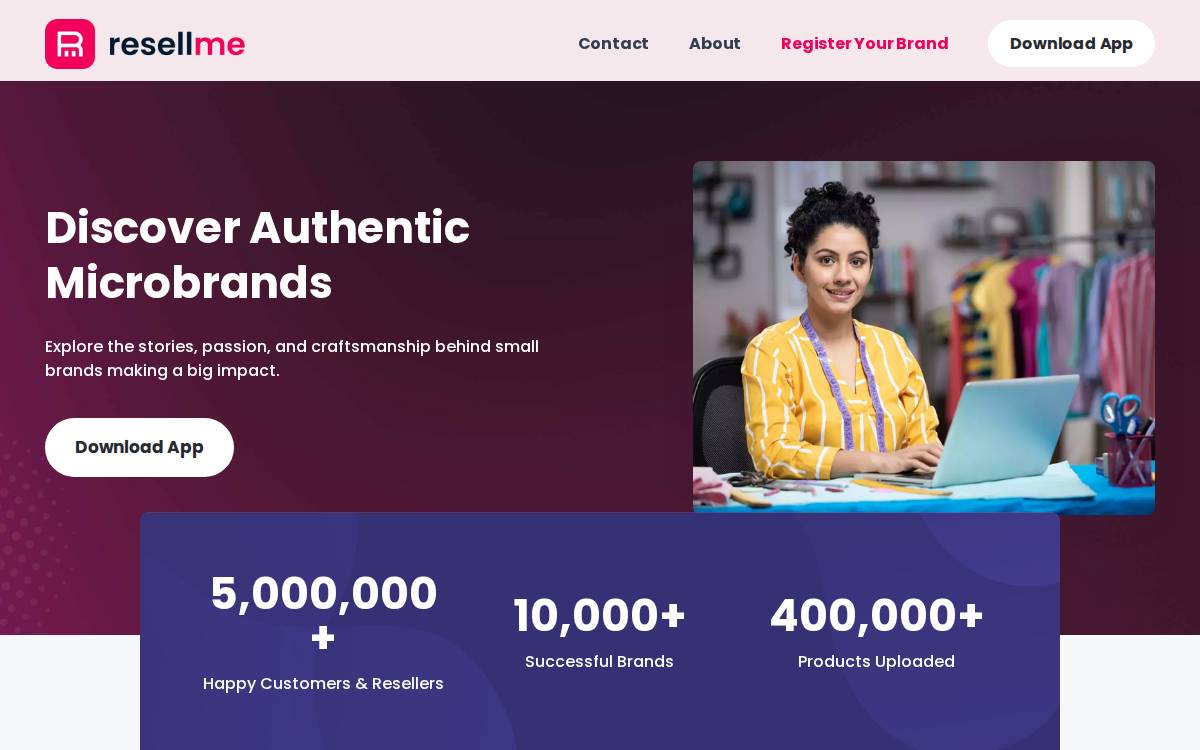 ResellMe website preview