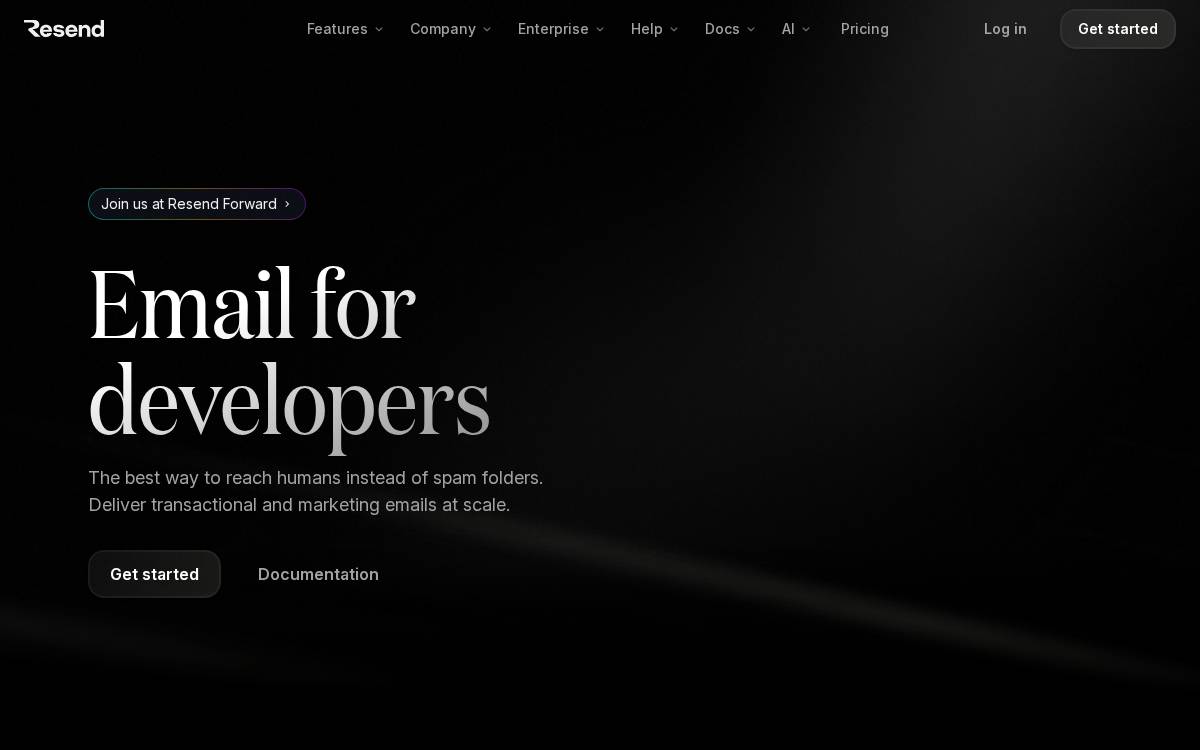 Resend website preview