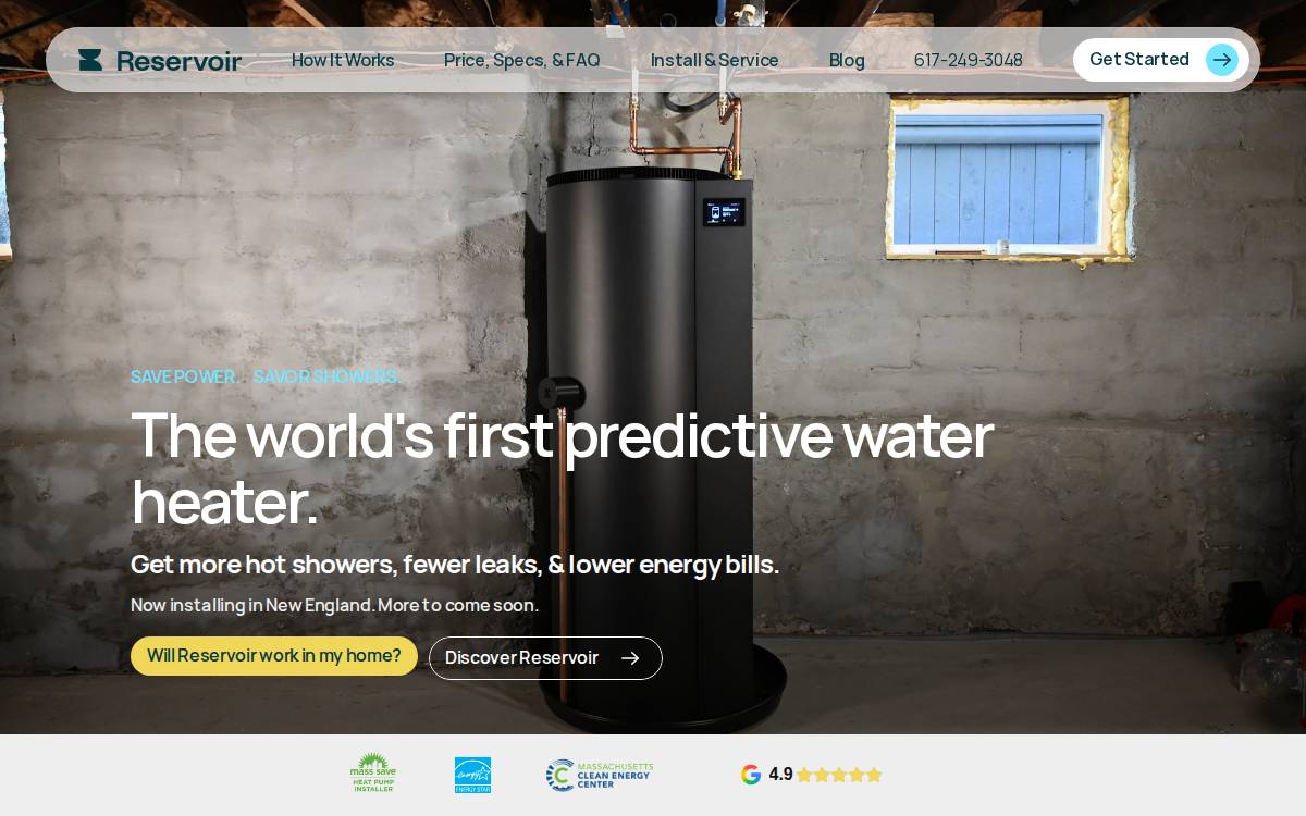 Reservoir website preview