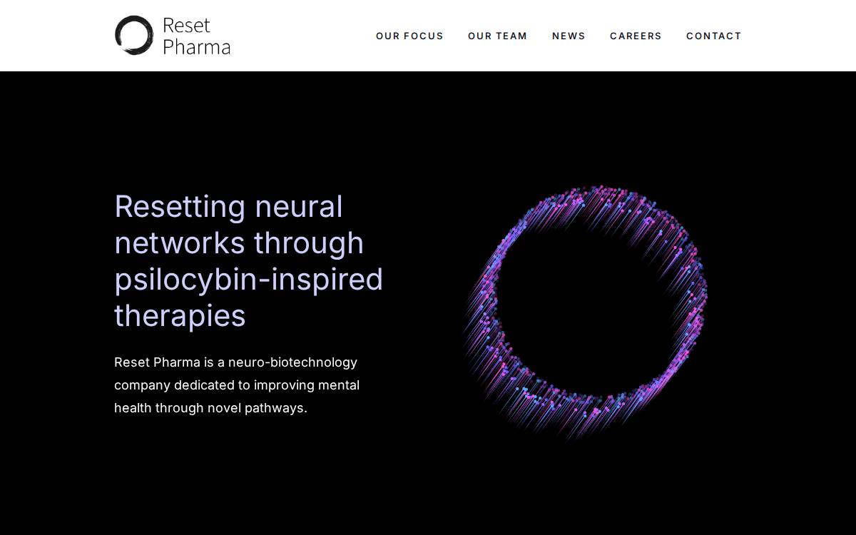 Reset Pharma website preview