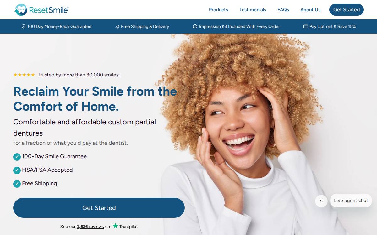 Resetsmile website preview