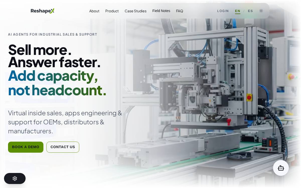 Reshape Automation website preview