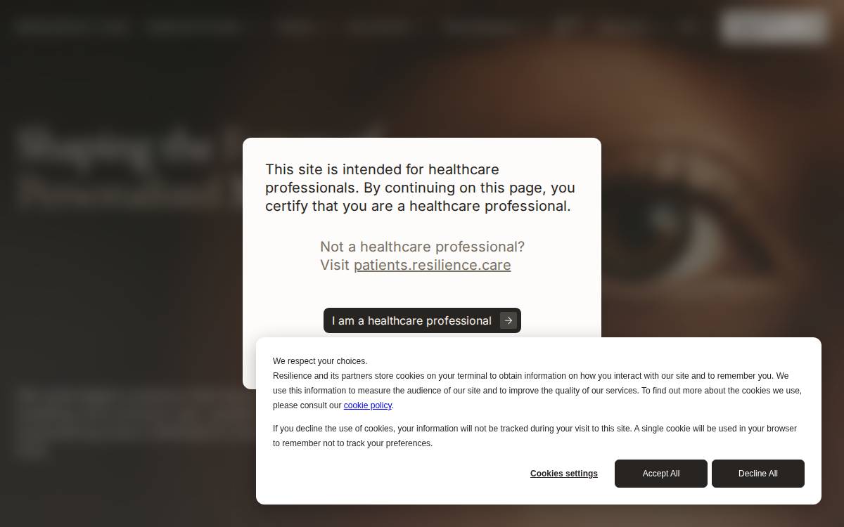 Resilience website preview