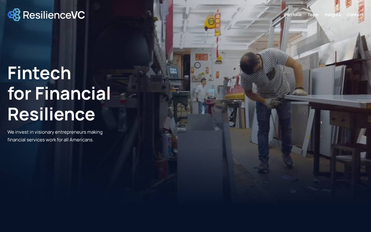 Resilience VC website preview