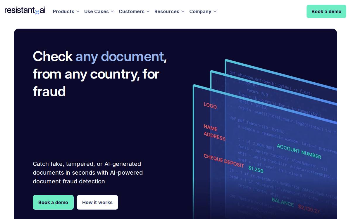 Resistant AI website preview