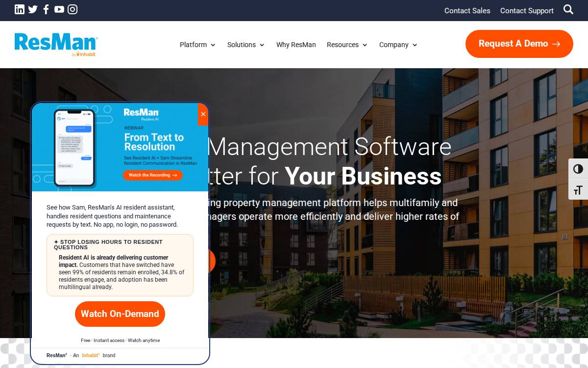 Resman website preview