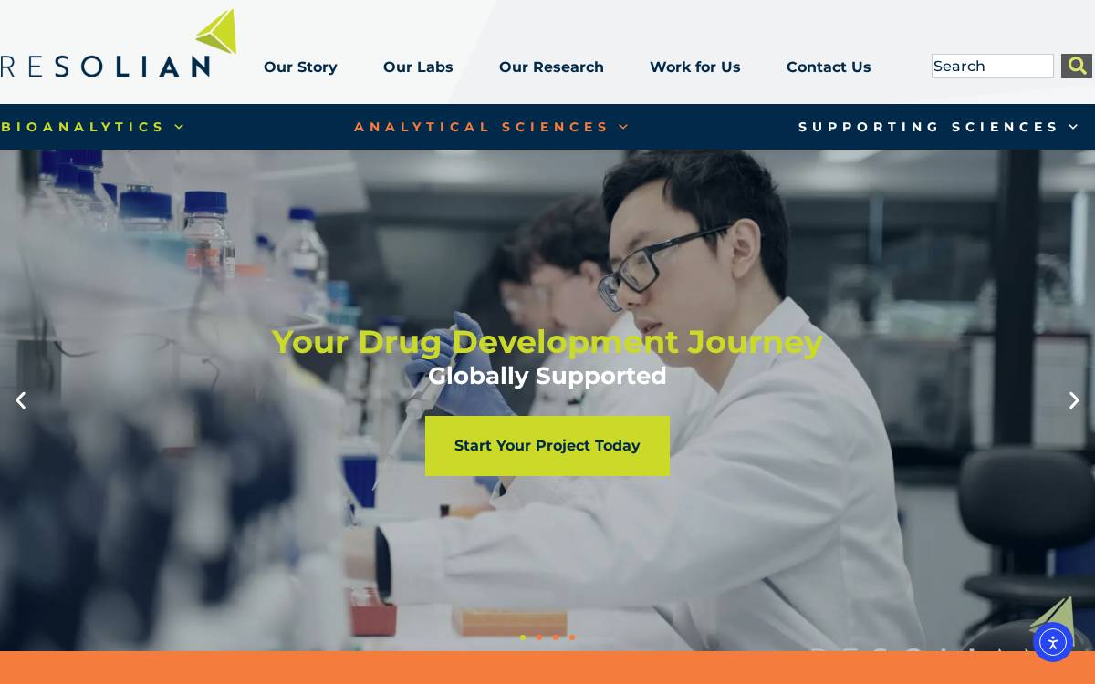 Resolian website preview