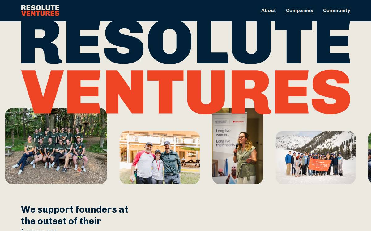 Resolute Ventures website preview
