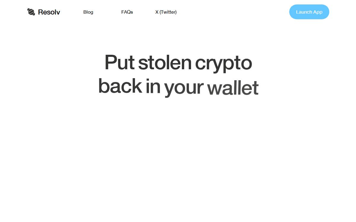 Resolv Crypto website preview
