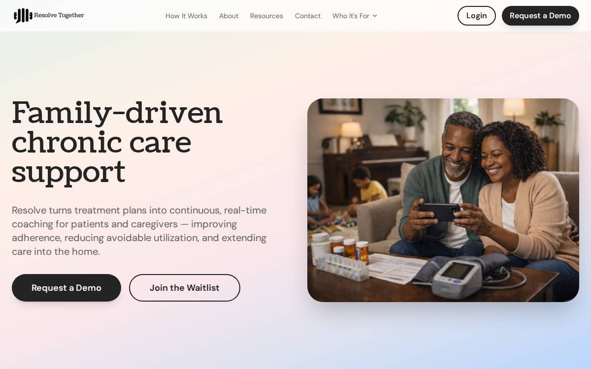 Resolve Together website preview