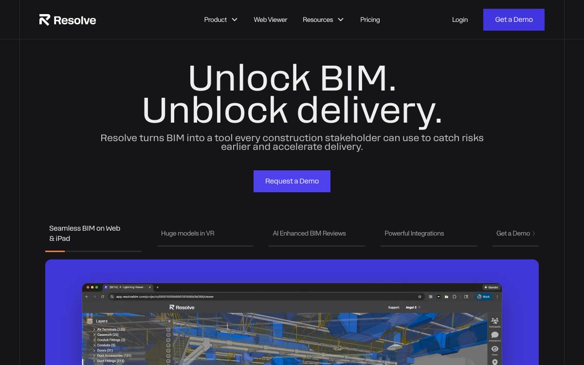 Resolve website preview