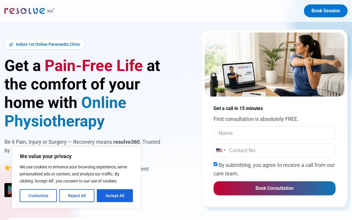 Resolve360 website preview