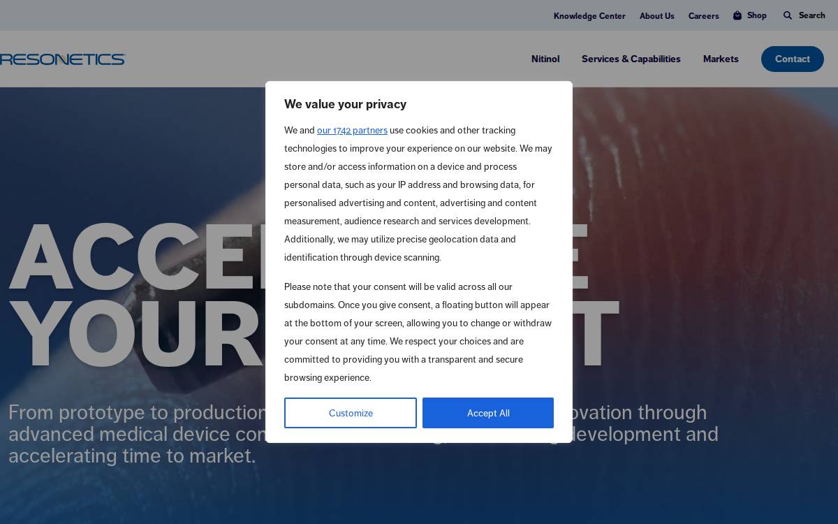 Resonetics website preview