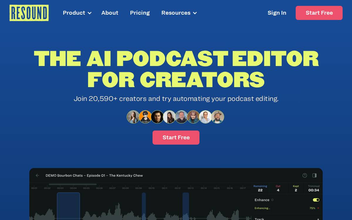Resound website preview