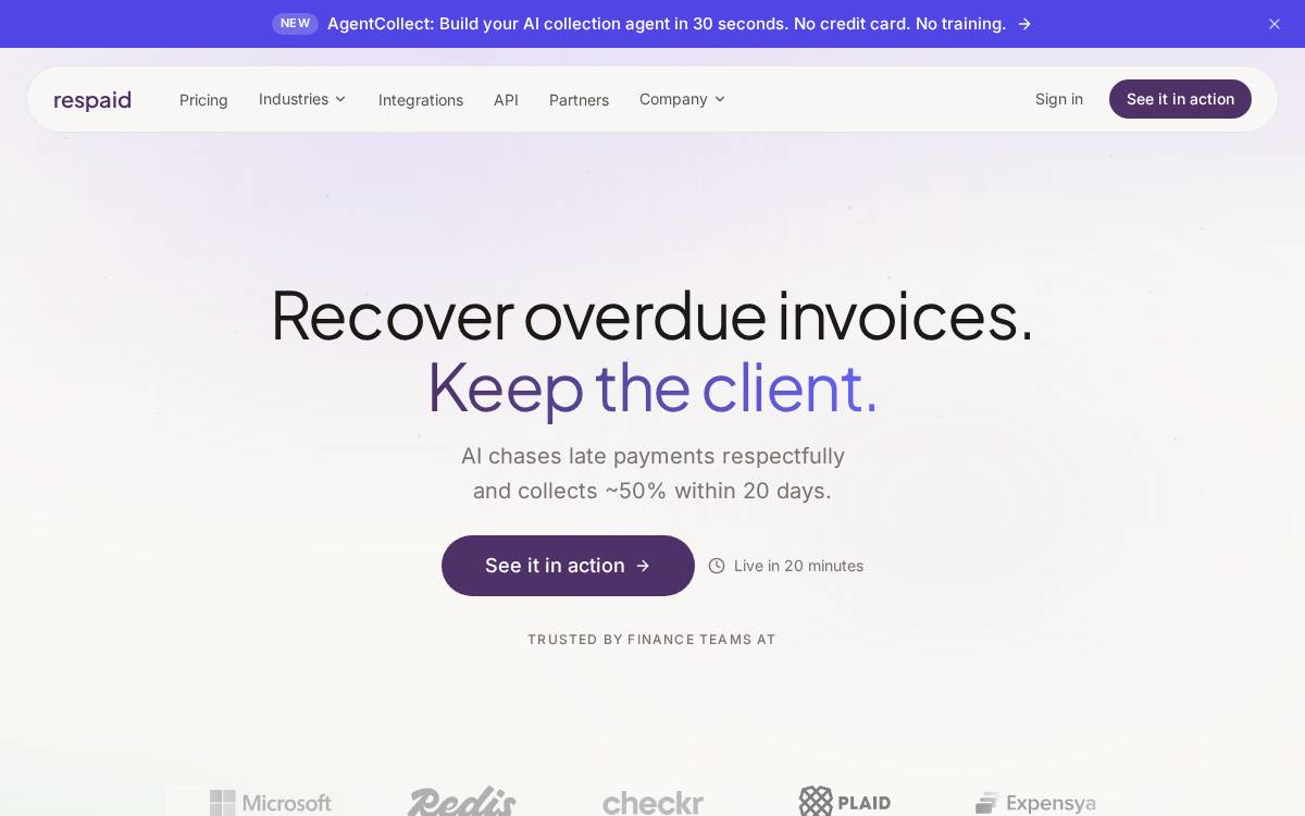 Respaid website preview