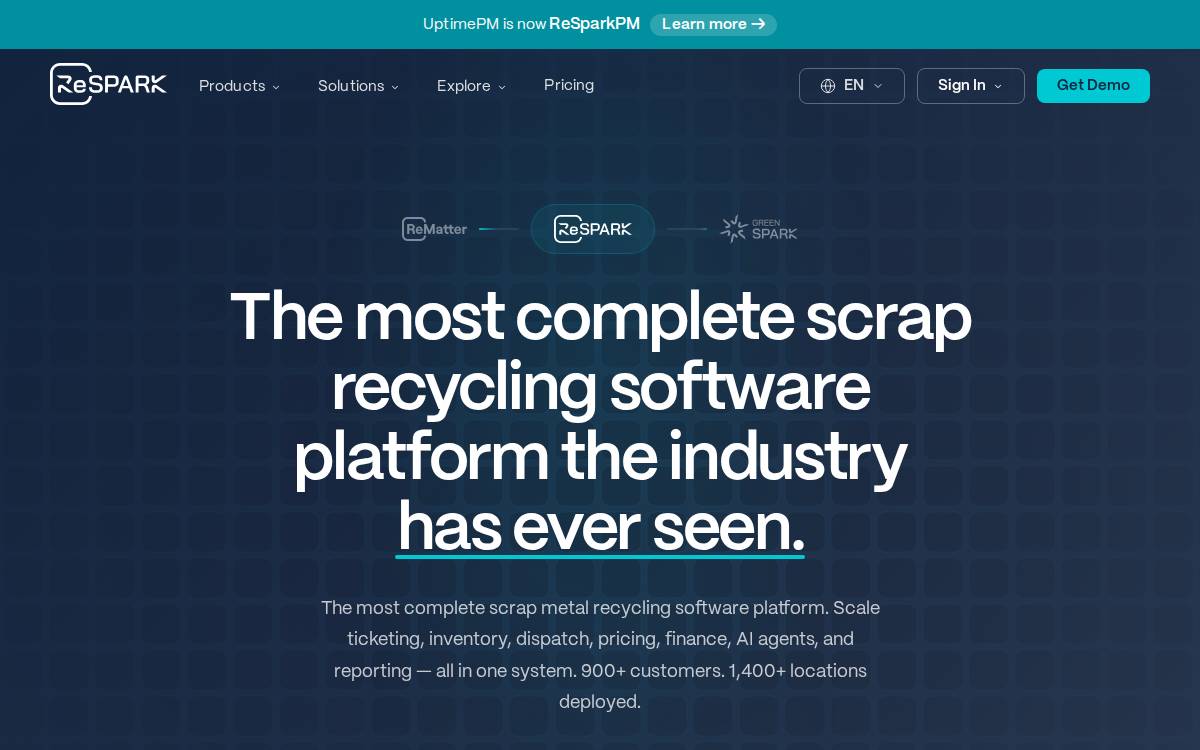 Respark website preview