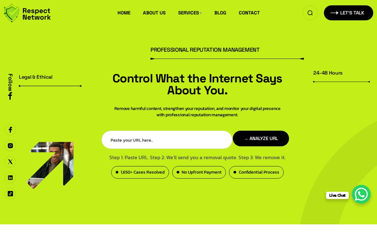 Respectnetwork website preview