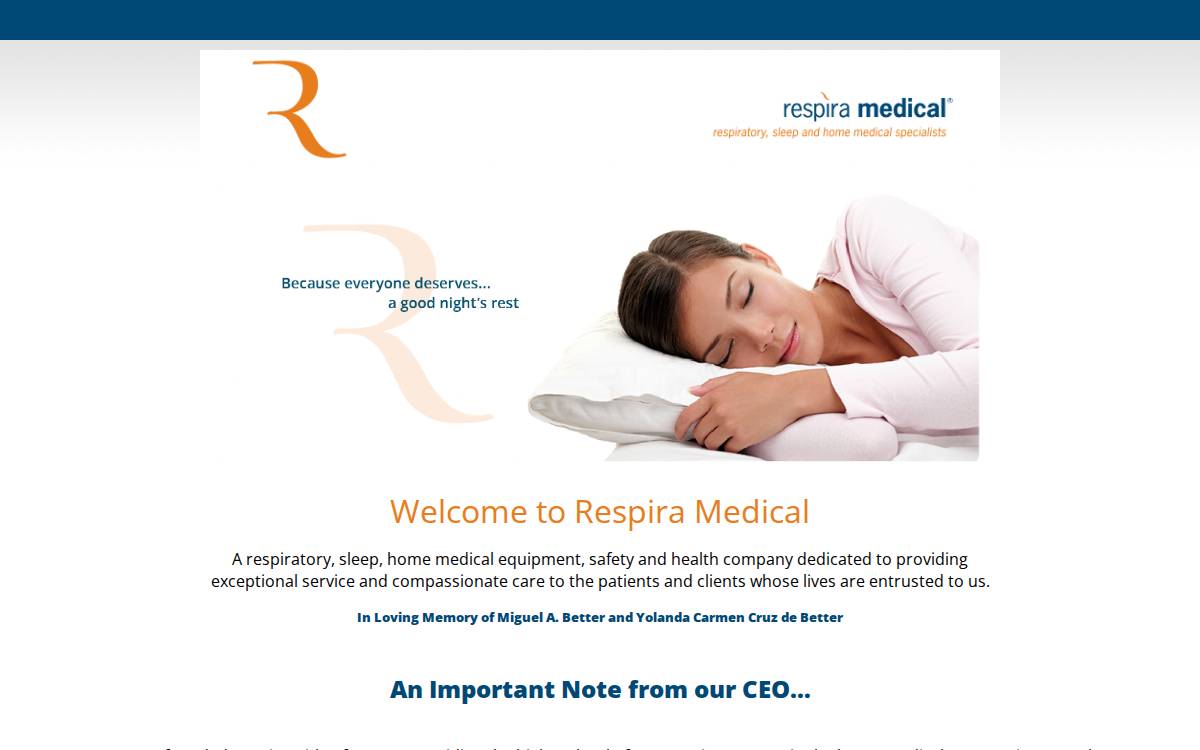 Respiramedical website preview