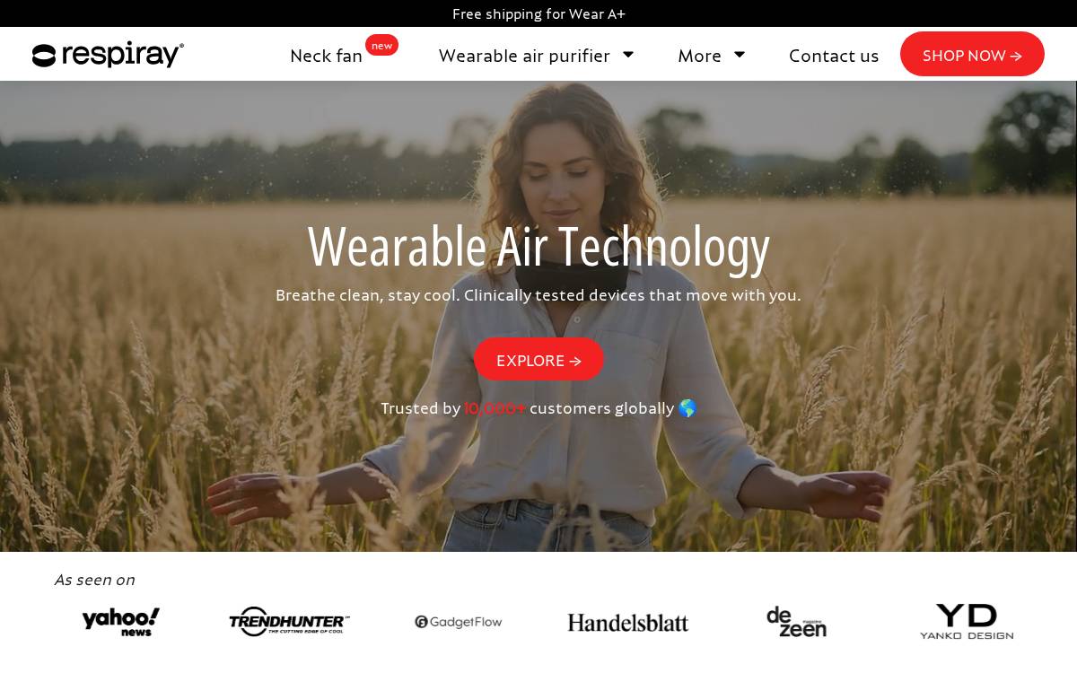 Respiray website preview