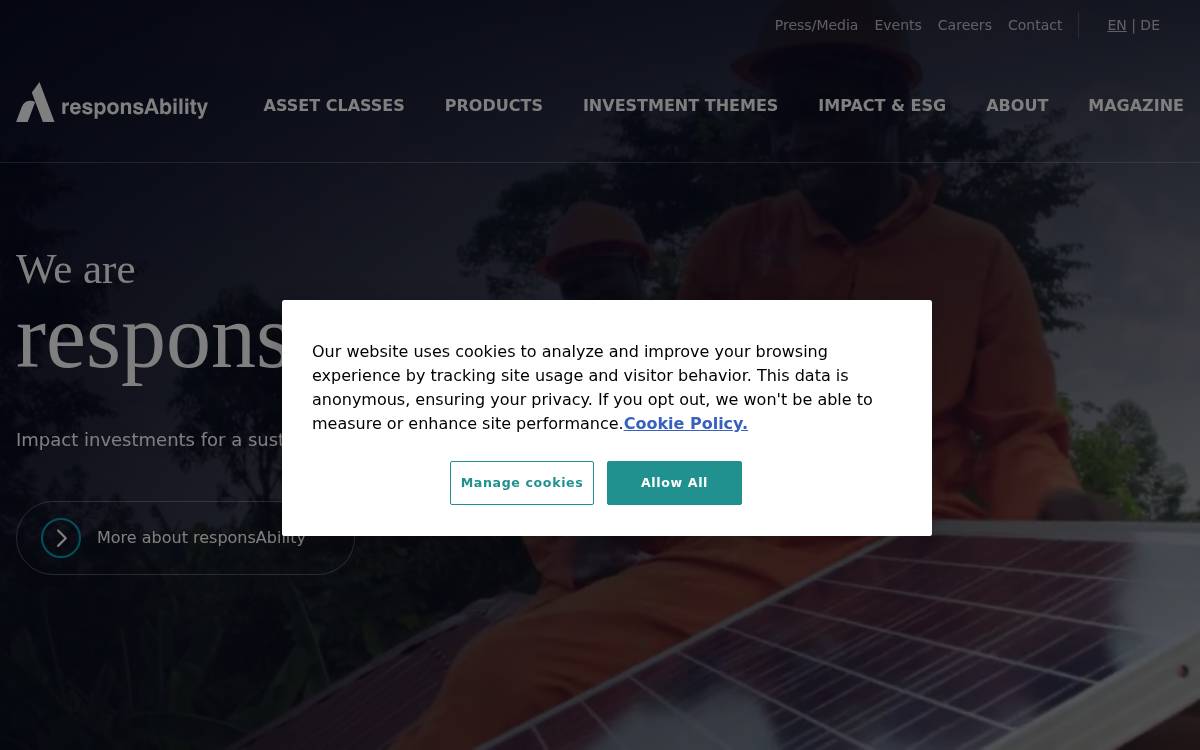 Responsability website preview