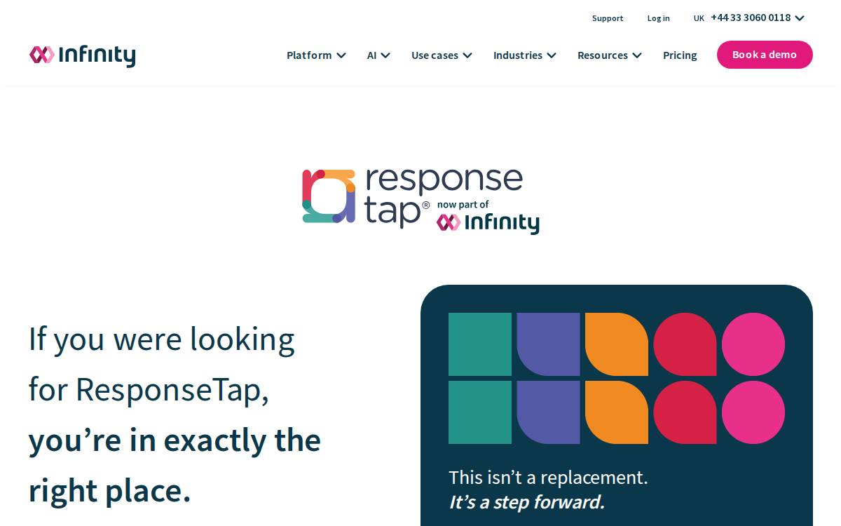 Responsetap website preview