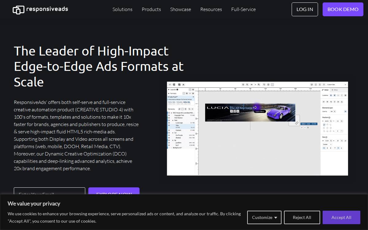 ResponsiveAds website preview