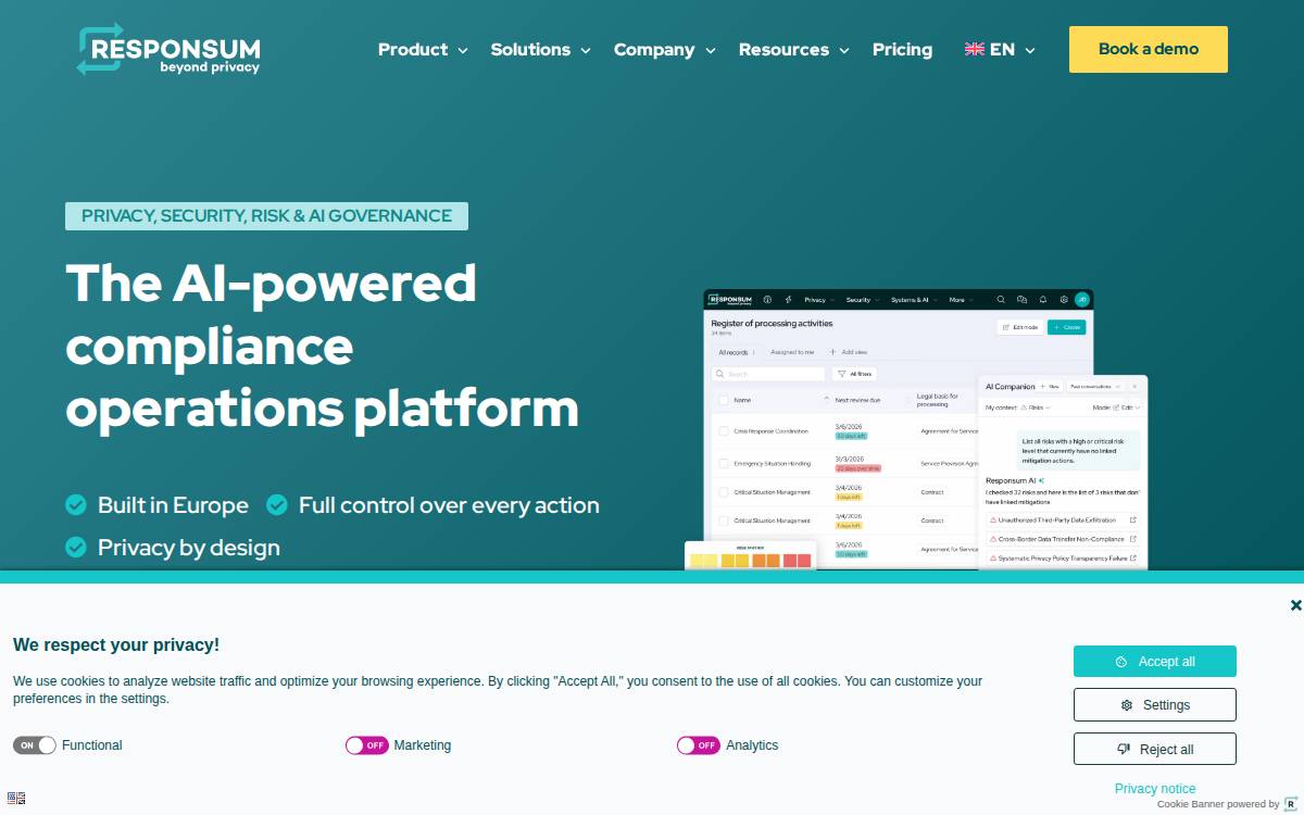 Responsum website preview