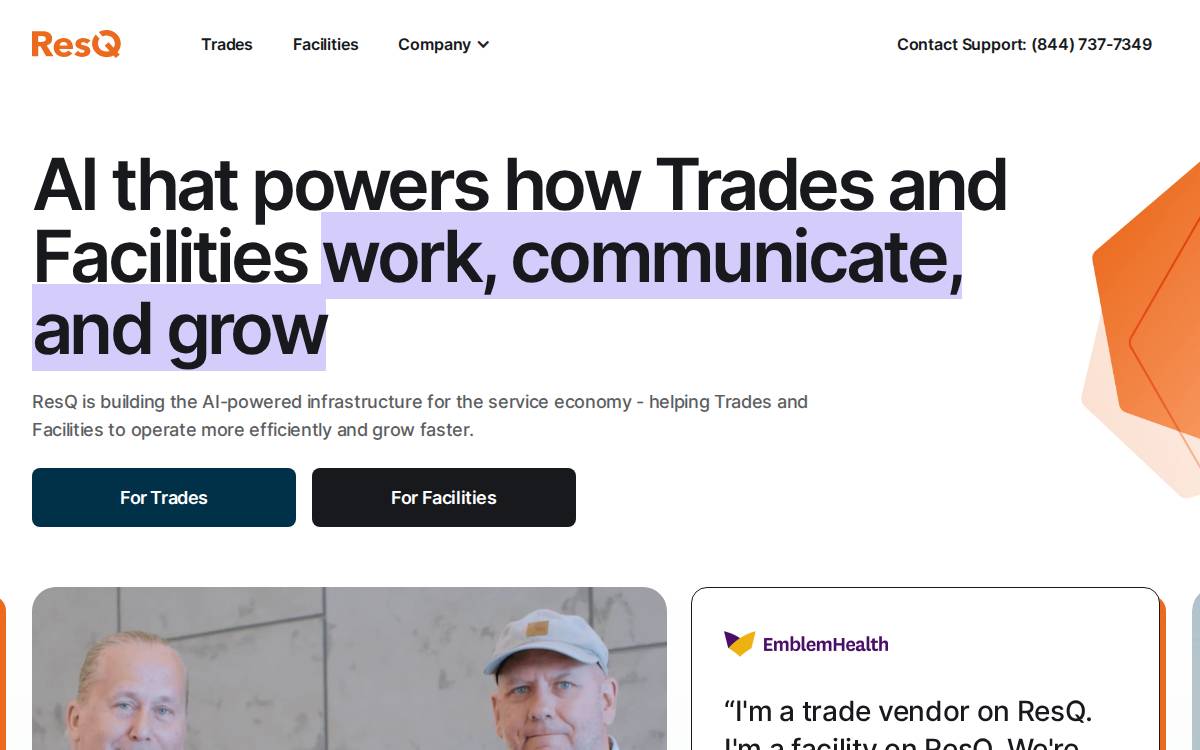 ResQ website preview