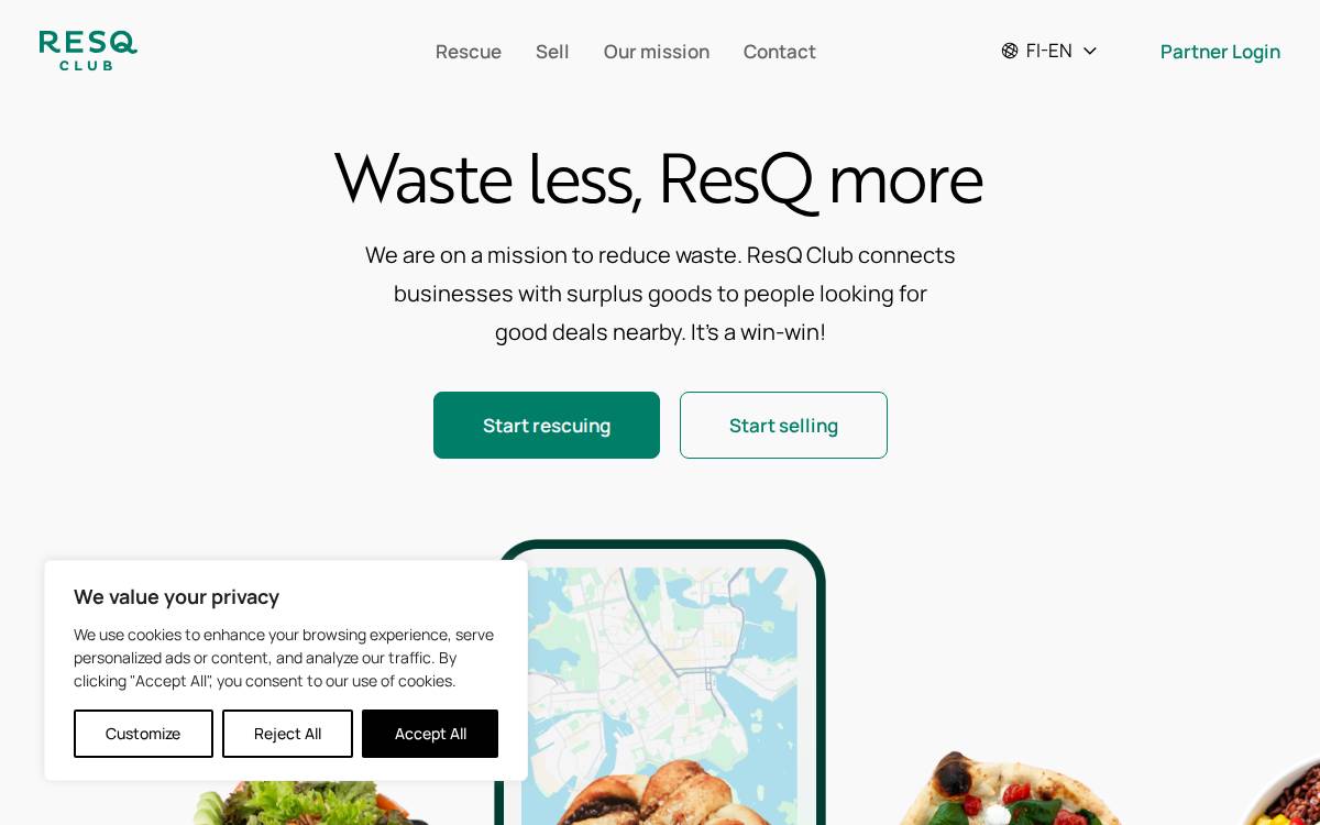 ResQ Club website preview