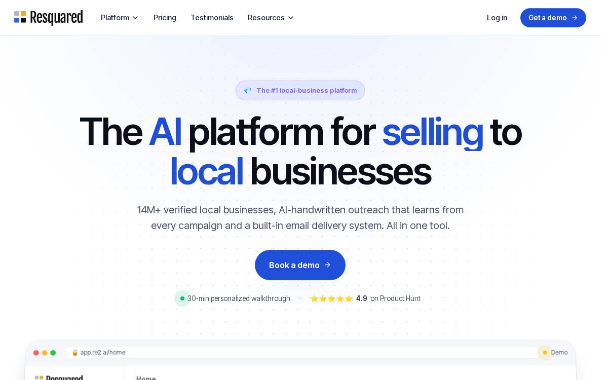 Resquared website preview