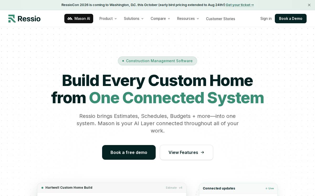 Ressio website preview