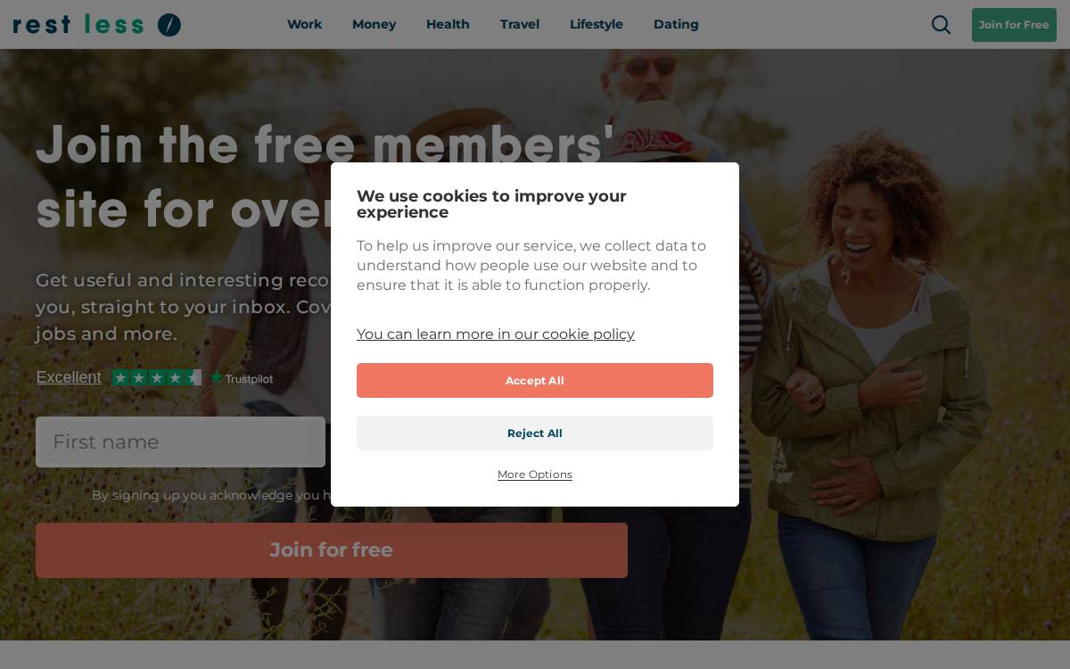 Rest Less website preview