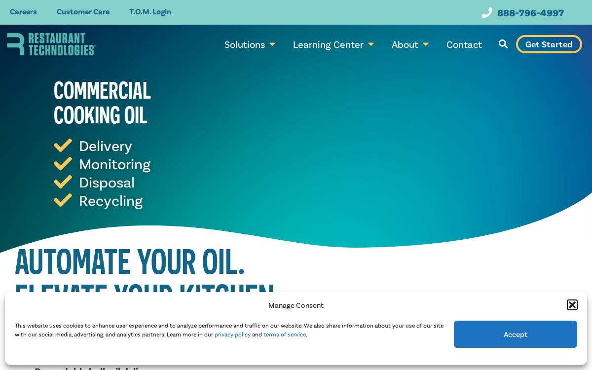 Restaurant Technologies website preview
