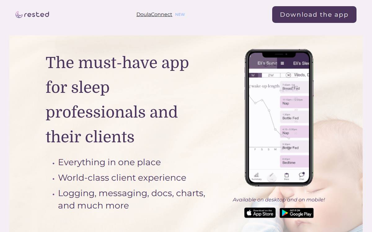 Rested website preview