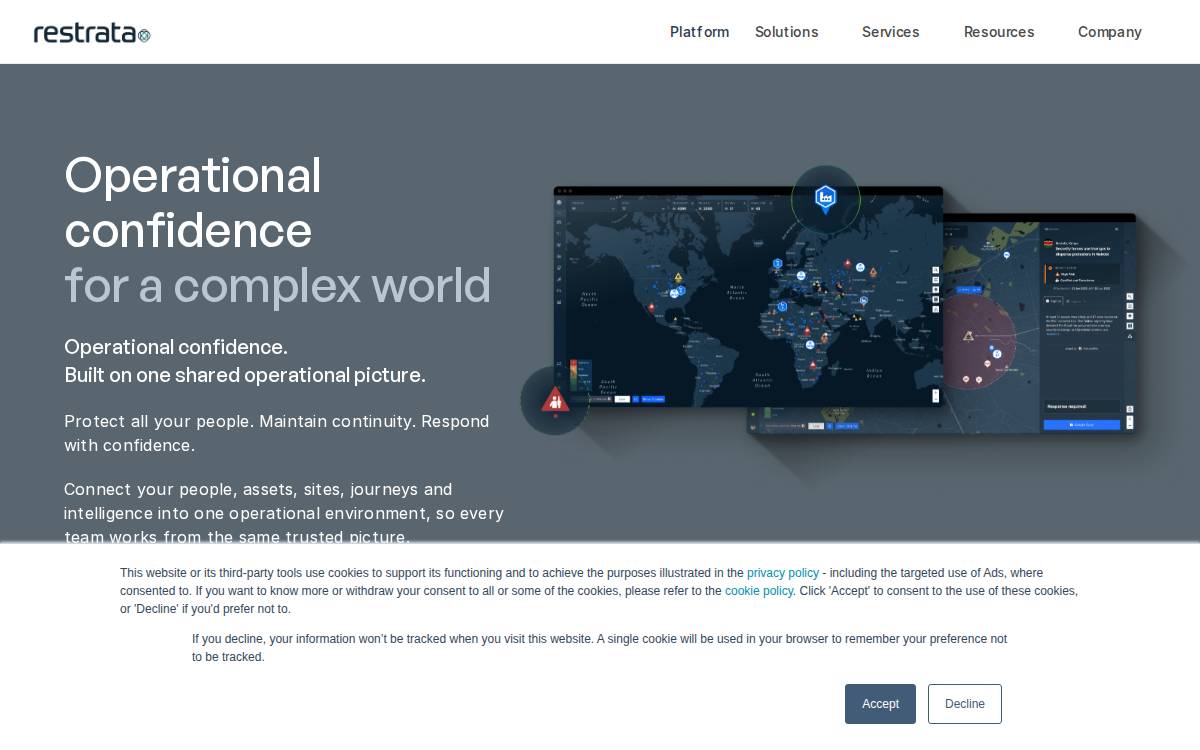 Restrata website preview