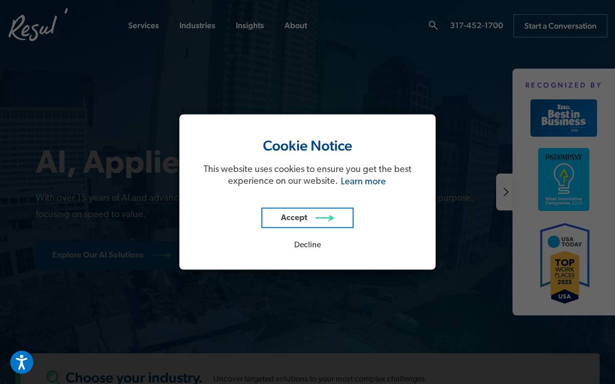 Resultant website preview