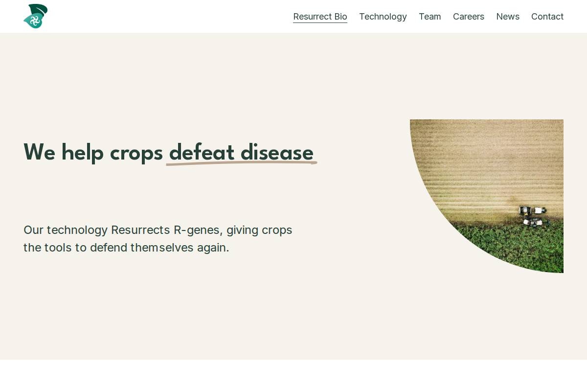 Resurrect Bio website preview