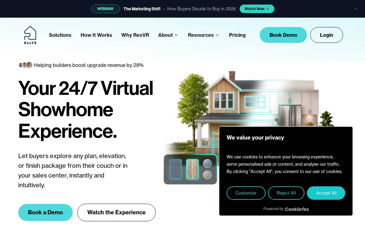 ResVR website preview