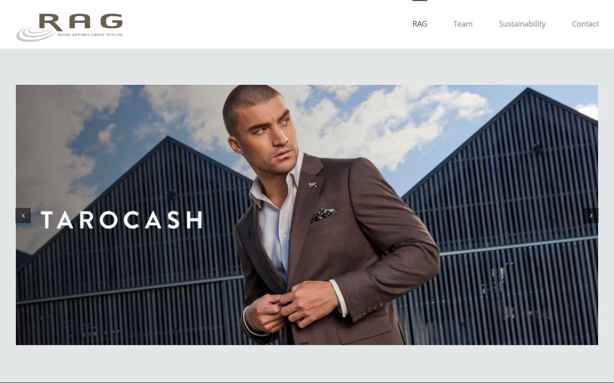 Retail Apparel Group website preview