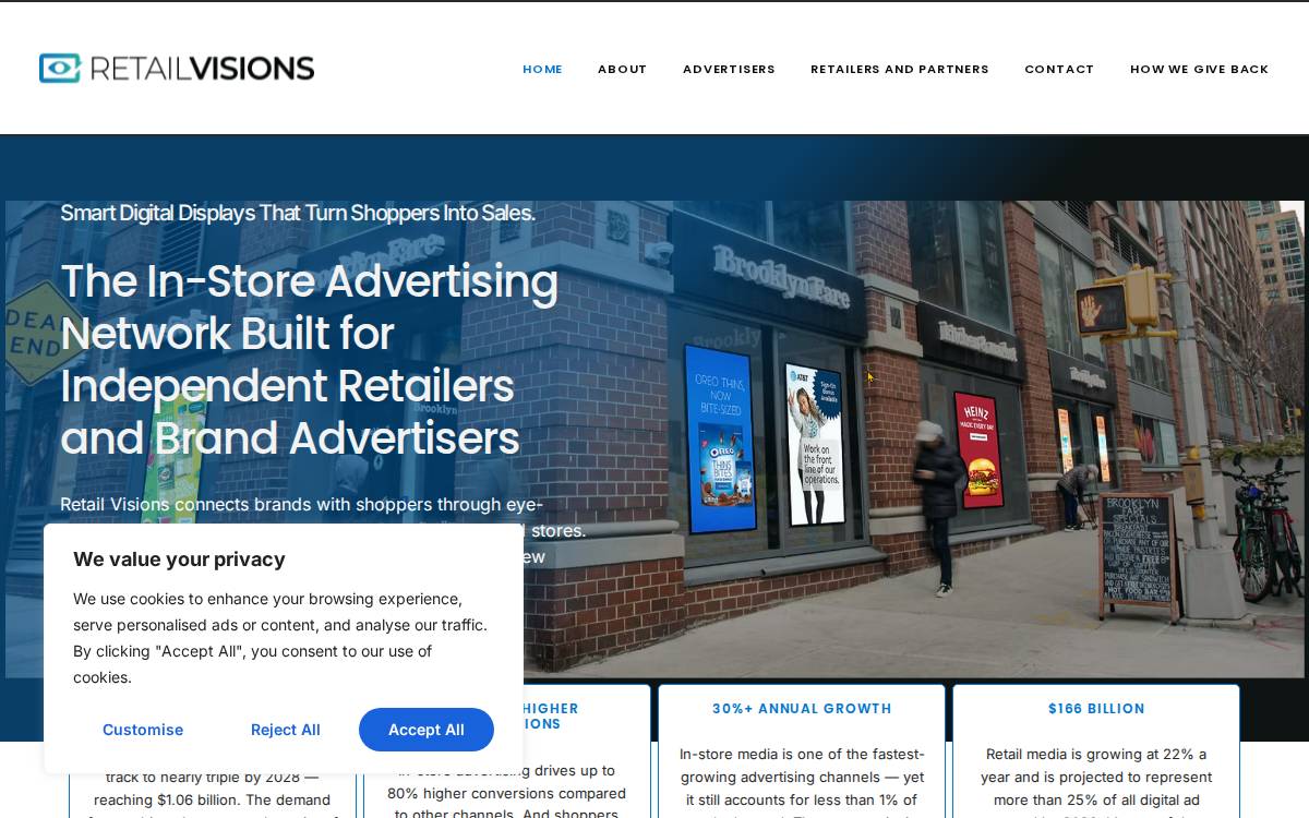 Retail Visions website preview