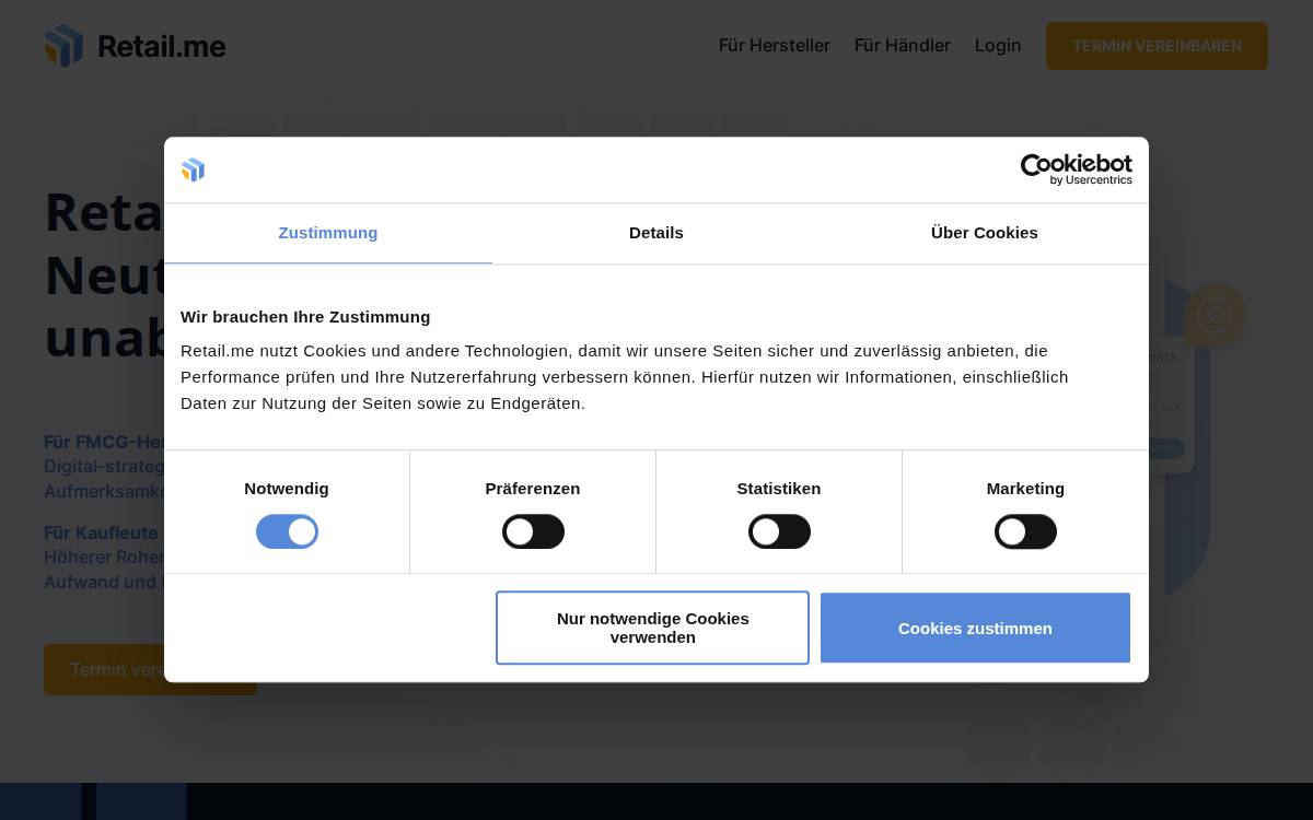 Retail website preview
