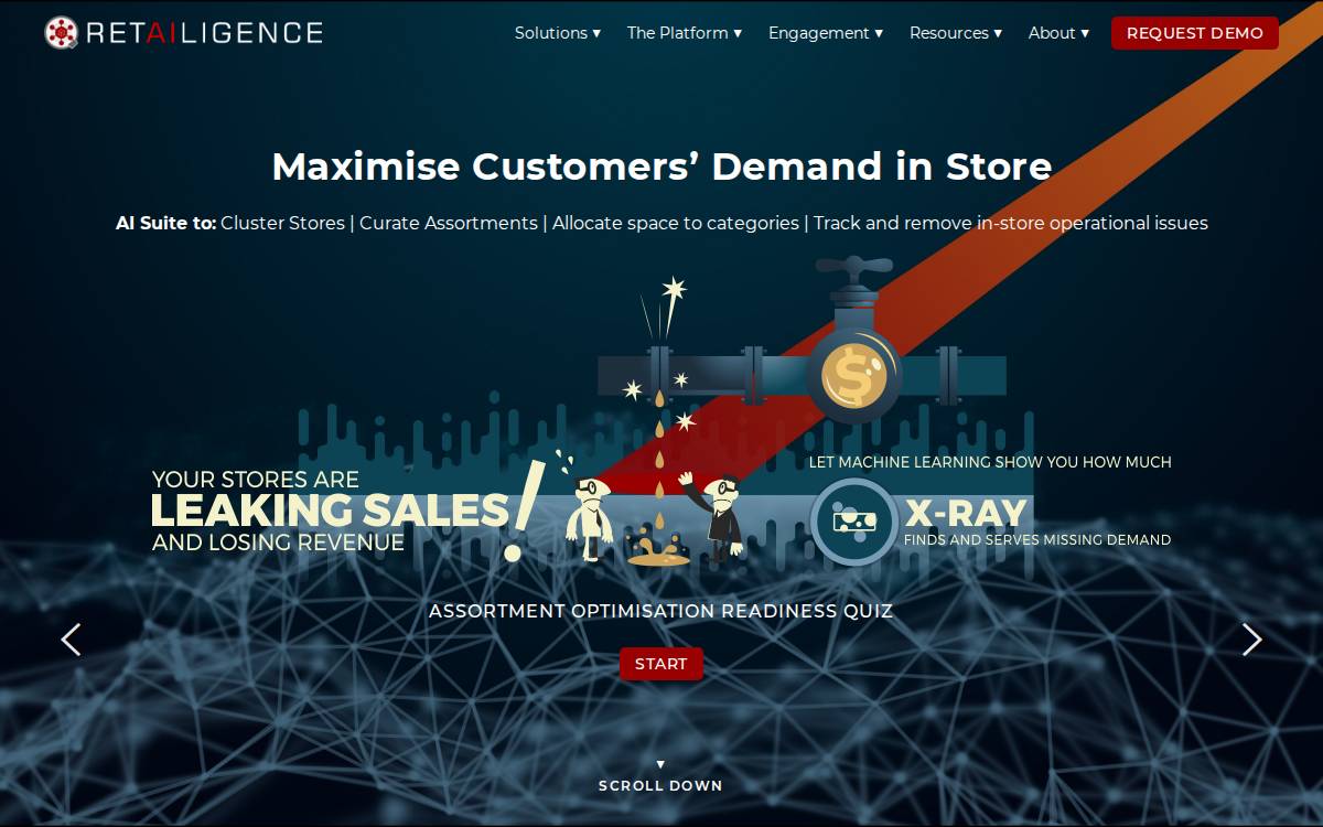 retailigence website preview
