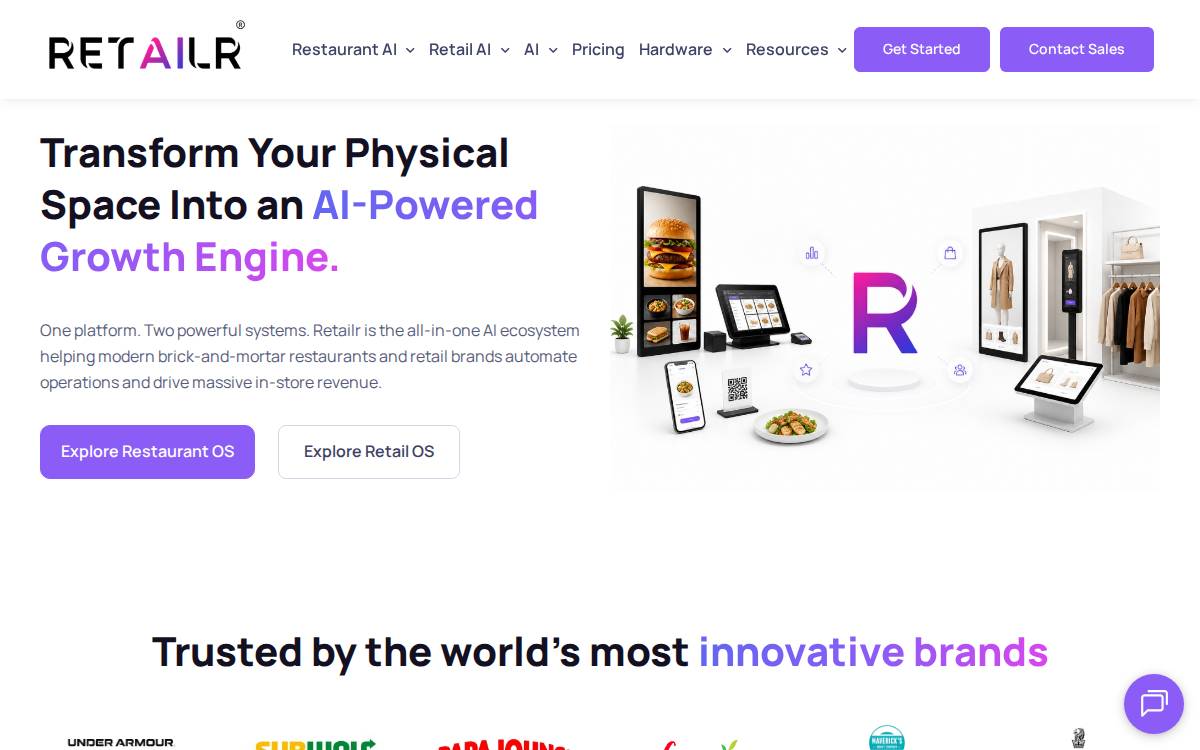Retailr AI Website website preview