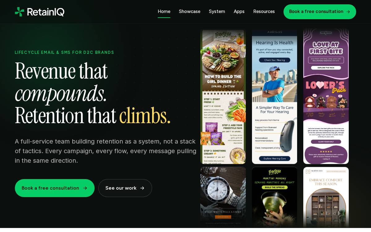 RetainIQ website preview
