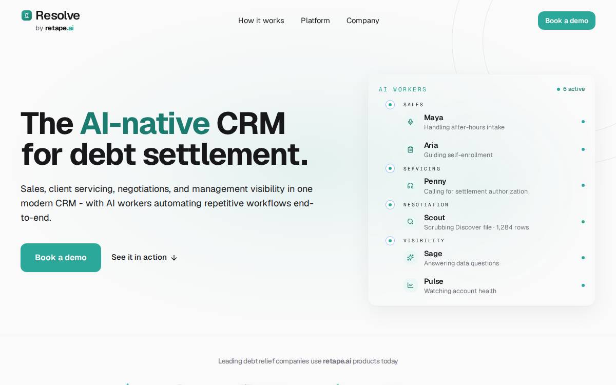 Retape website preview
