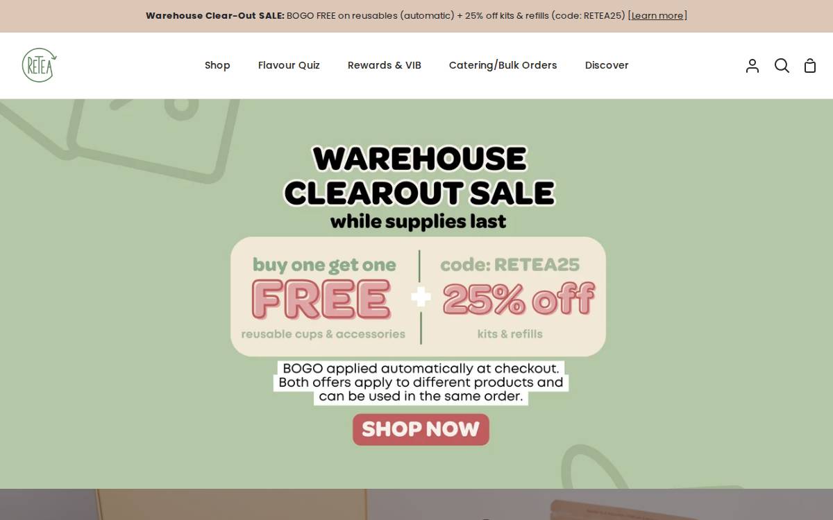 Reteacups website preview
