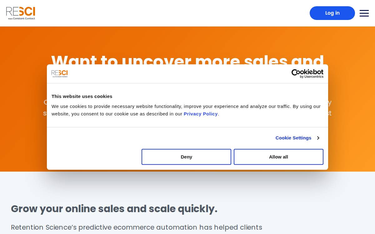 Retention Science website preview