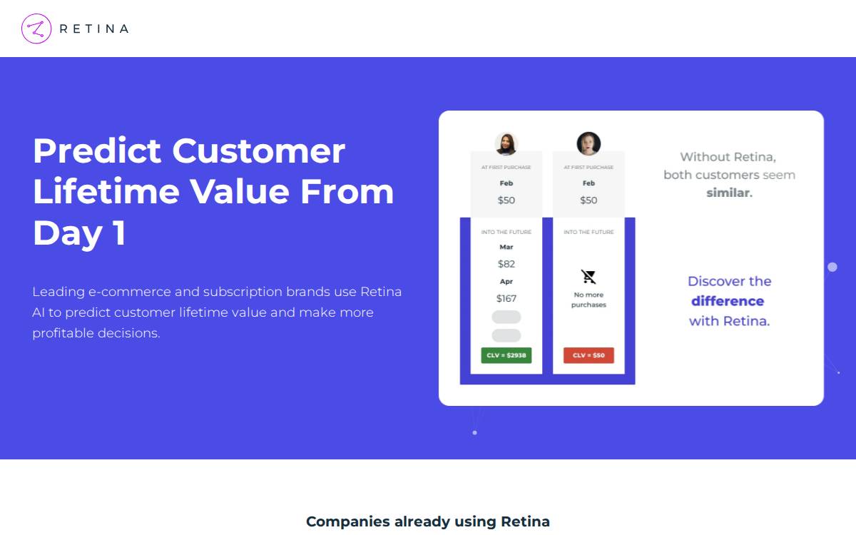 Retina AI website preview