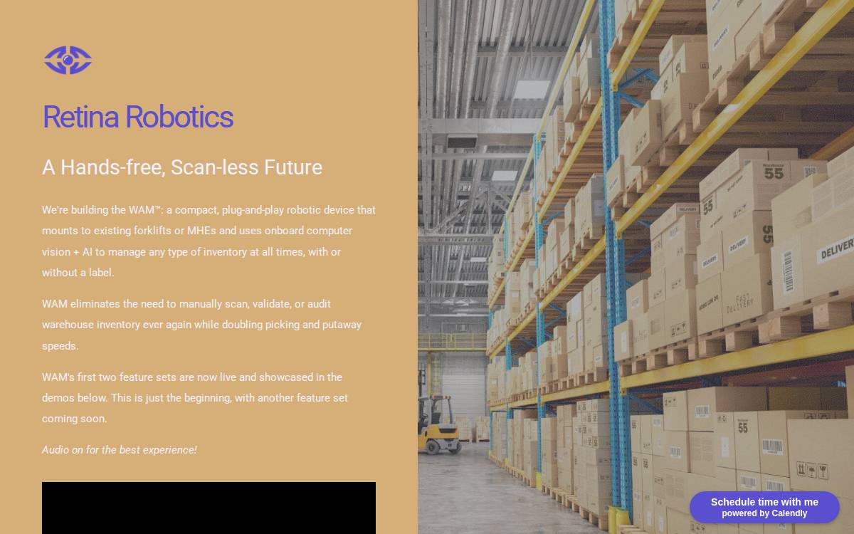 Retina Robotics website preview